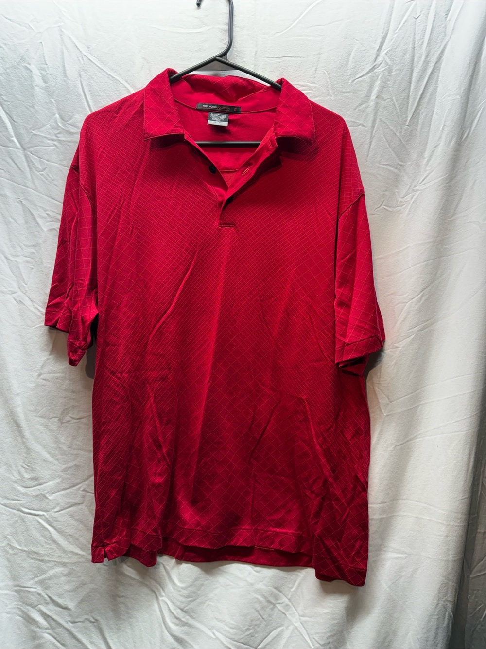 Nike Tiger Woods Collection Red Dri-FIT Golf Polo Shirt Large TW